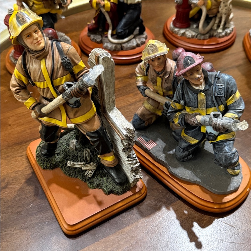 Red Hats of Courage Firefighter Figurine Lot (2)  - Vanmark – One As-Is